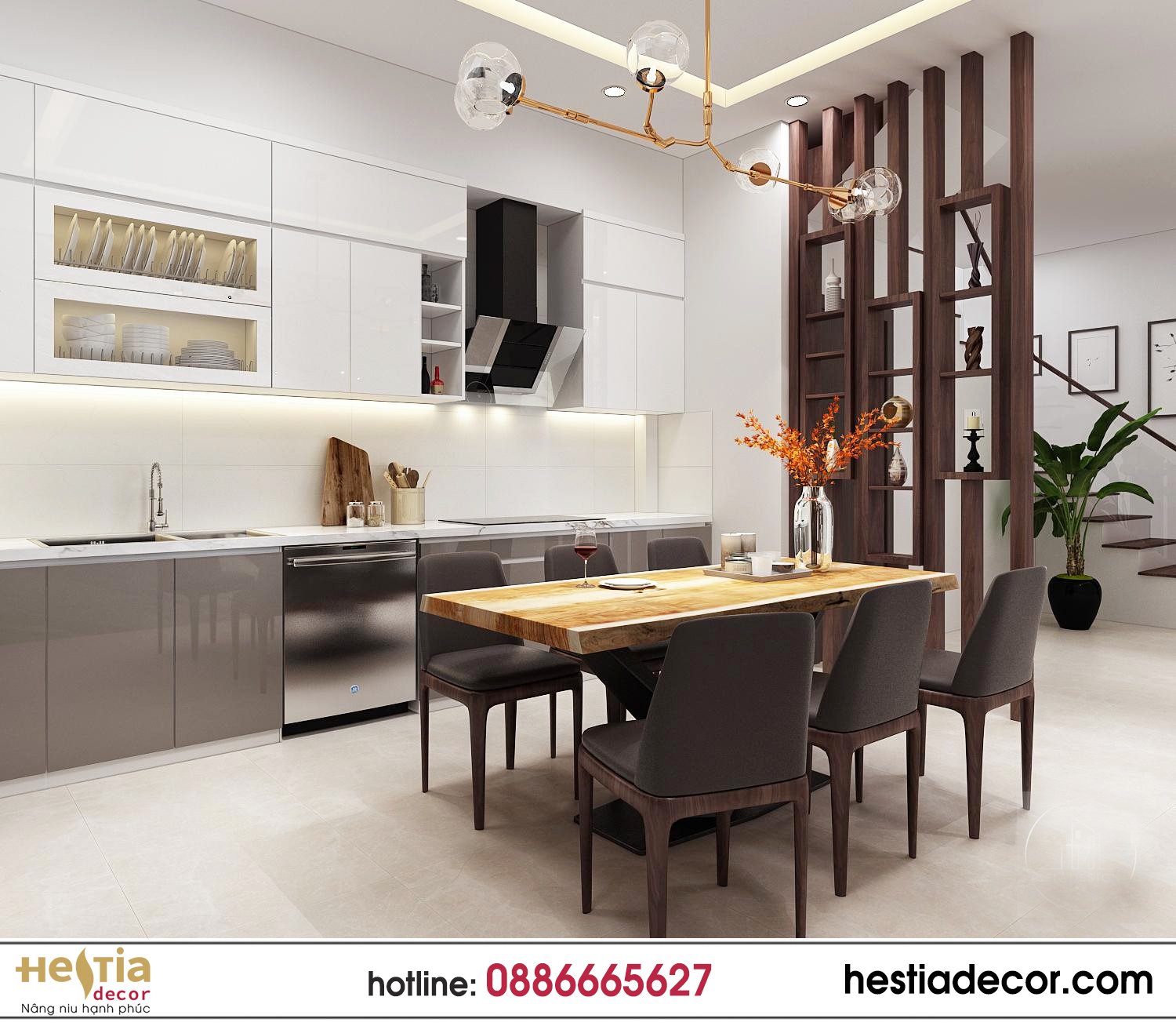 phòng ăn cao cấp,nội thất phòng ăn Hestia Decor,nội thất cao cấp 